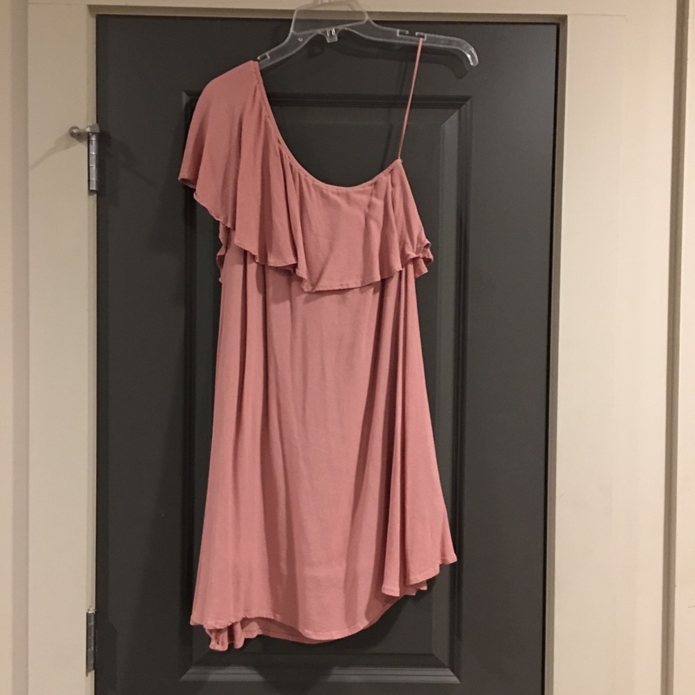 EUC By Together One Shoulder Peach Color Dress